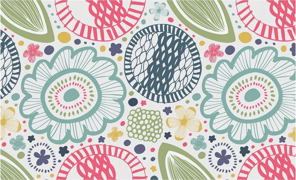 Flizelin tapéta Divatos 3D fali ragasztó Virágos minták 416x254 Ragasztó