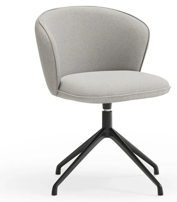 Világosszürke kárpitozott étkezőfotel szett 2 db-os Add – Teulat