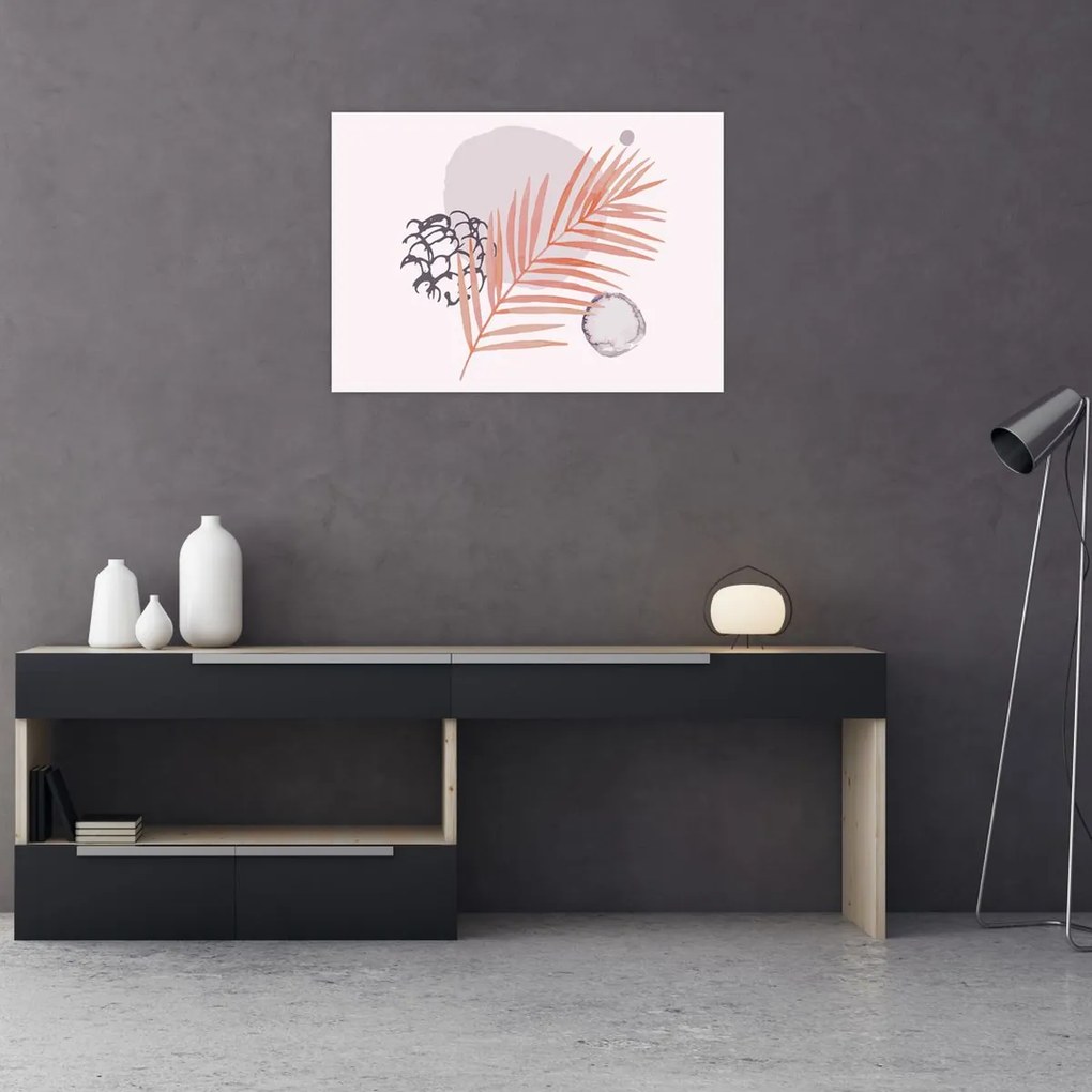 Üveg kép - Lila minimalizmus N⁰3 (70x50 cm)