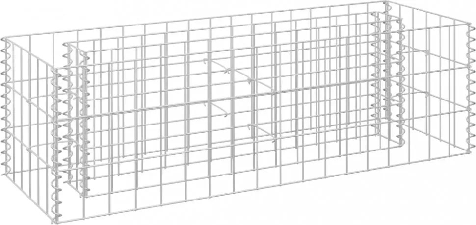 horganyzott acél gabion magaságyás 90 x 30 x 30 cm