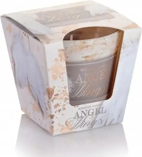 Karácsonyi gyertya paraffin pohárban Angel Wings Bartek Candles