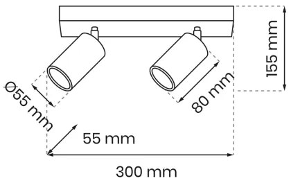 Spotlámpa HUDSON 2xGU10/8W/230V fehér