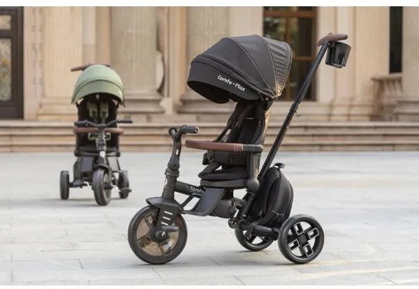 QPlay - Gyerek tricikli 7 az 1-ben COMFO MAX szürke