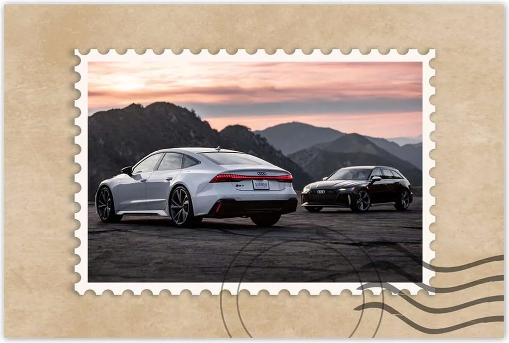 Poszter 90x60 Fehér Audi RS7 Audice