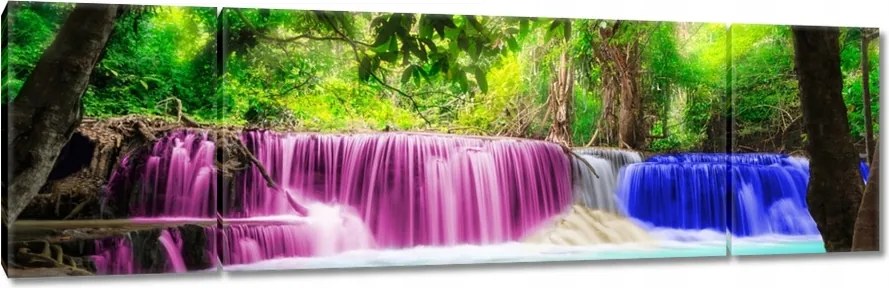 Vászonkép 170x50 Színes vízesés