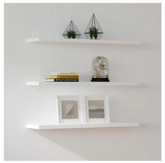 KÉSZLET 3x Fali polc BOSS fehér