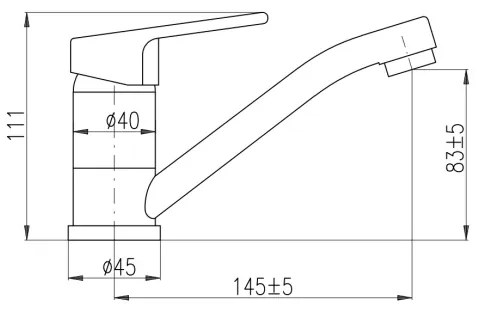 RAV Slezák CO115.0 - Mosdócsaptelep COLORADO, 11 cm, fényes króm