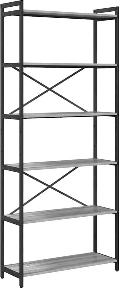 vidaXL Könyvespolc Szürke sonoma 40 x 30 x 85 cm Faanyag