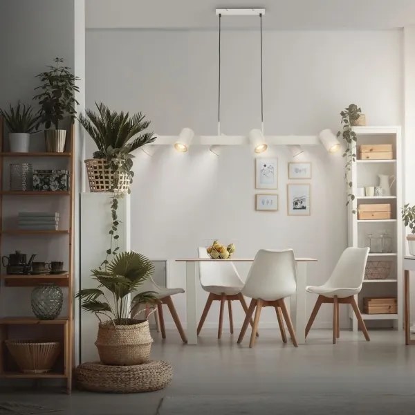 Briloner 4058064 - ERA zsinóros függeszték 6xGU10/10W/230V krémszínű