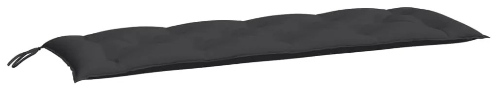 fekete oxford szövet kerti padpárna 150 x 50 x 7 cm