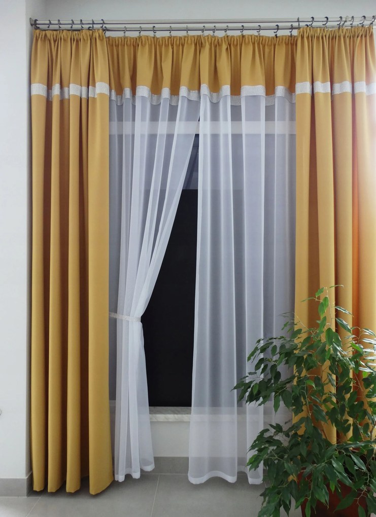 Mg Függöny Szett +Mézes Függöny strasszok pol