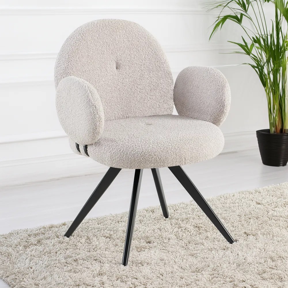 Forgószék, világosszürke/fekete, VASALA