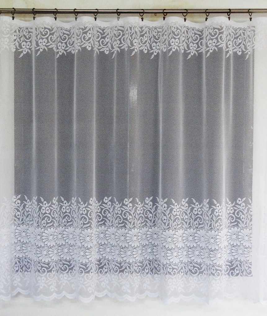 Mg Függöny jacquard 4276 Fehér 200X160 kész szalaggal