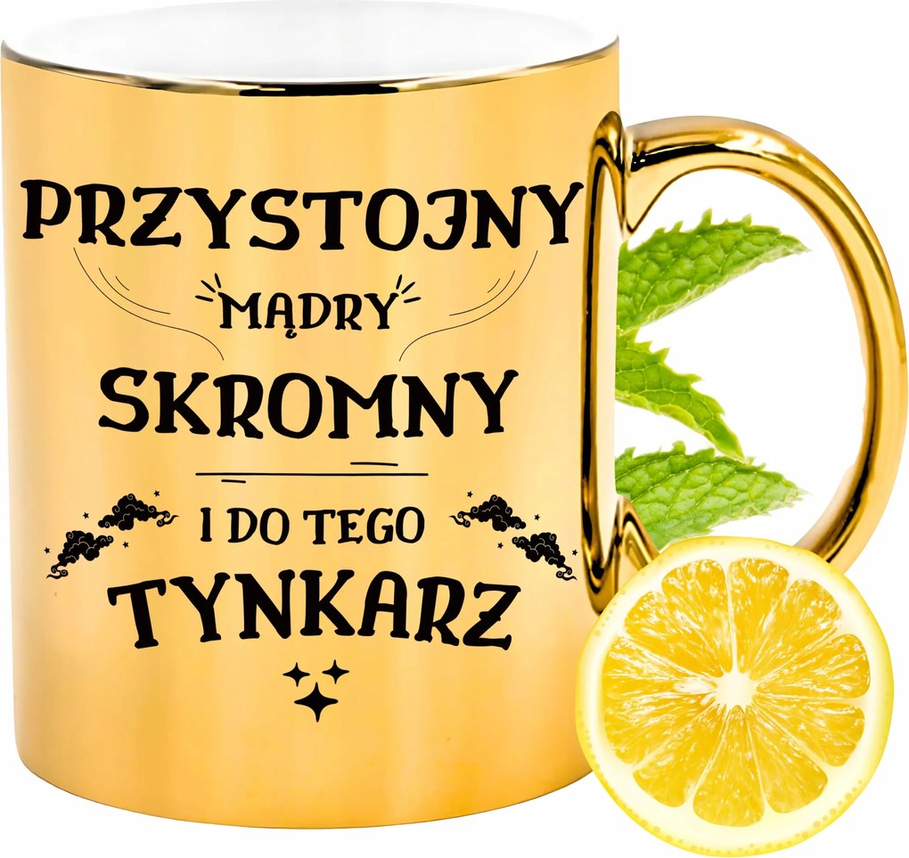 Prémium Arany Csillogó Bögre Vakoló Ajándék Nyomtatott Fotóval