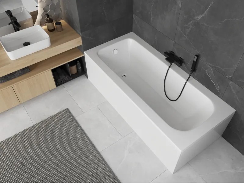 Mexen Vega téglalap alakú kád 140 x 70 cm burkolattal, fehér - 55011407000X