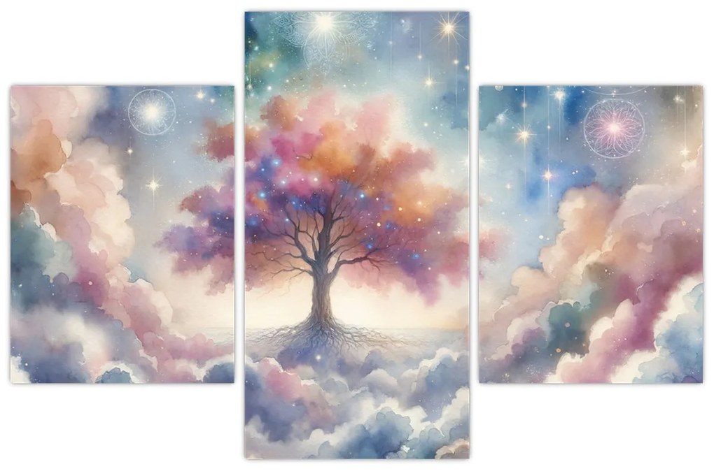 Kép – Életfa a felhőkben (90x60 cm)