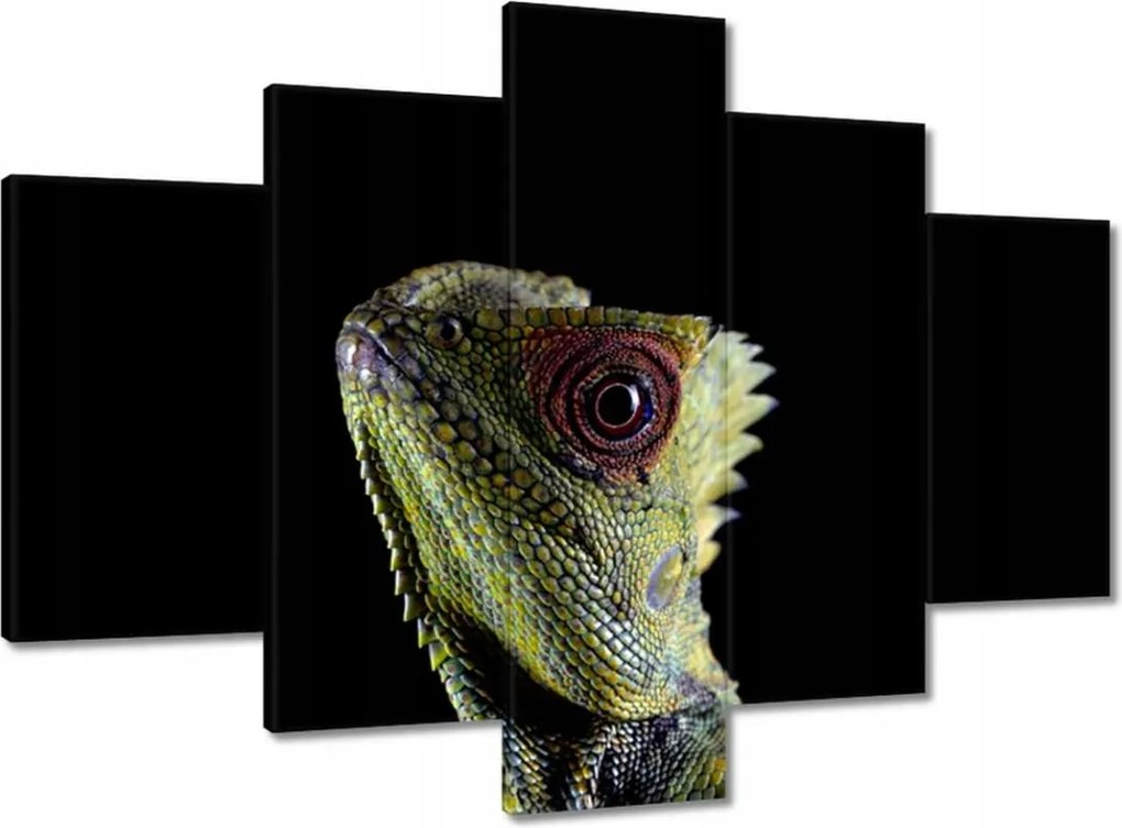 Vászonkép 150x105 Zöld gyík erdő