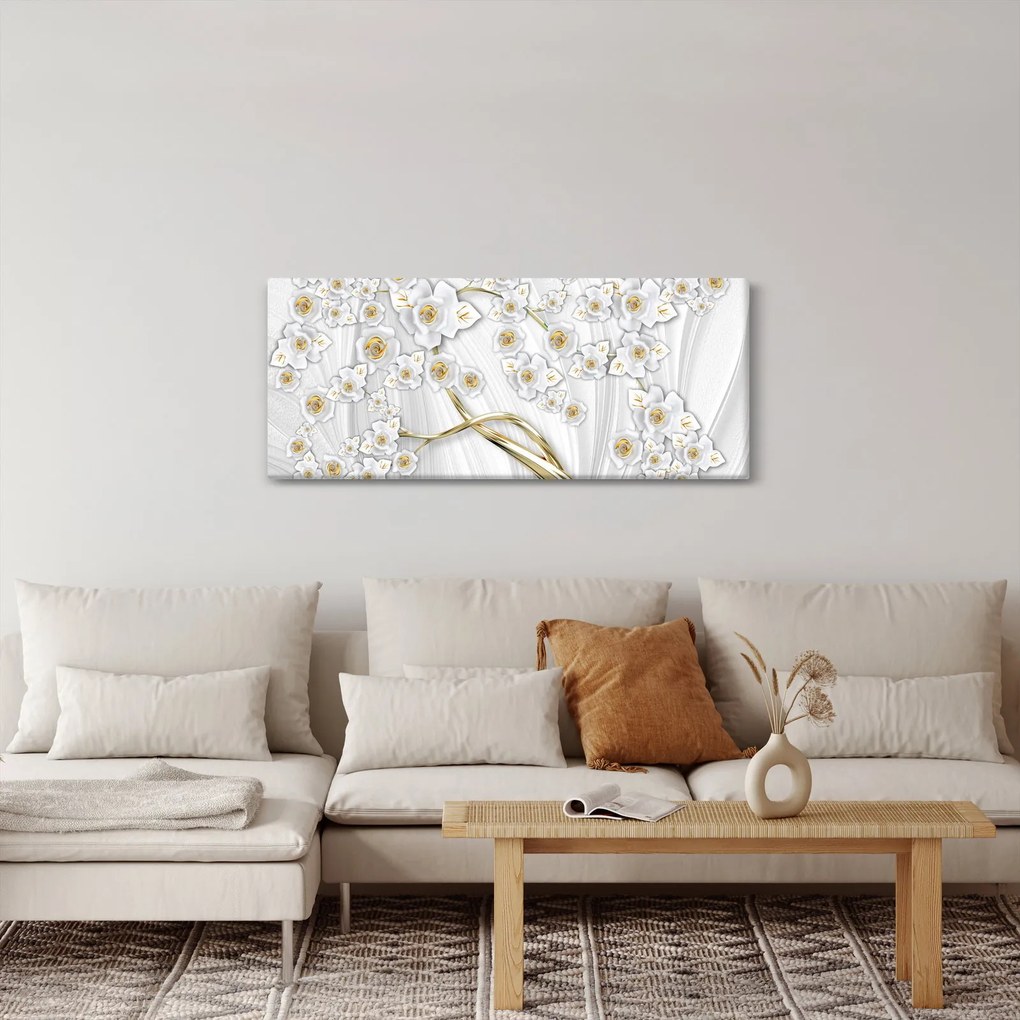 Kép - Fa arany díszítéssel (120x50 cm)