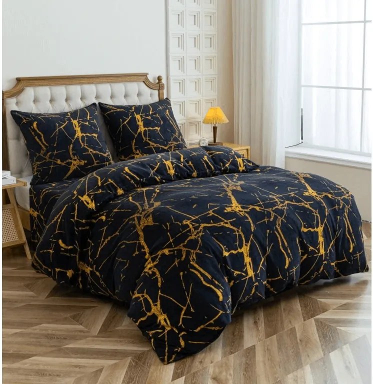 Mikroplüss ágyneműhuzat AXIS fekete Ágyneműhuzat mérete: 70 x 80 cm | 140 x 200 cm