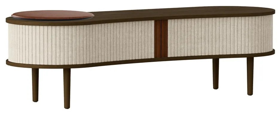 Barna-bézs TV-állvány tölgyfa dekorral 140x40 cm Audacious – UMAGE