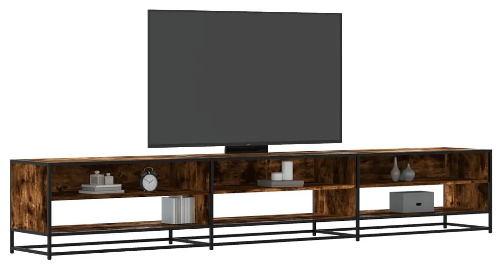 füstös tölgy színű szerelt fa TV-szekrény 270 x 40 x 46 cm