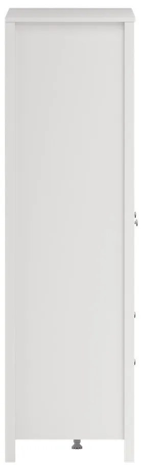 Fehér ruhásszekrény tükörrel 150x199x58 cm Madrid – Tvilum