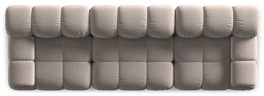 Világosbarna bársony moduláris kanapé 282 cm Bellis – Micadoni