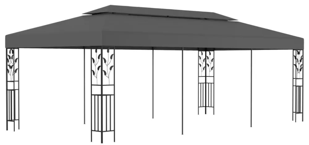 antracitszürke pavilon 3 x 6 m