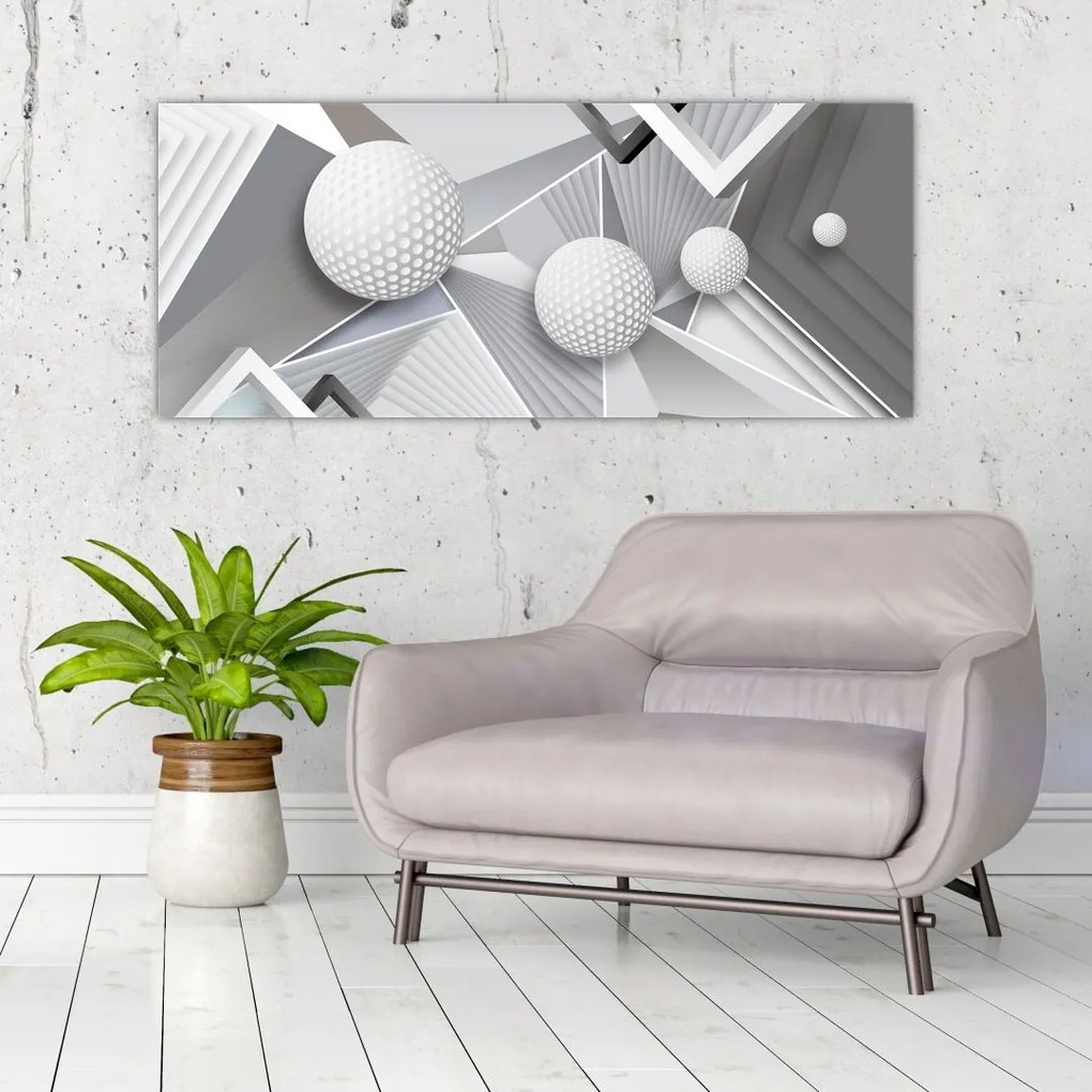 Geometriai absztrakt kép (120x50 cm)