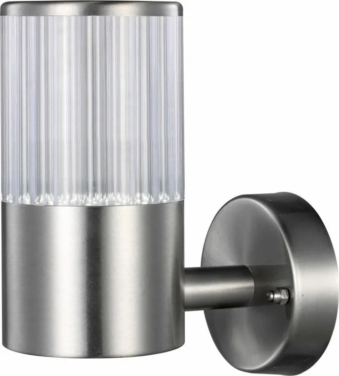 POLUX 300683 COLLUM Modern Kültéri Fali Lámpa Ezüst LED IP44