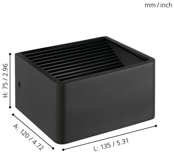 Eglo 98269 - LED Kültéri fali lámpa DONINNI LED/6W/230V IP44