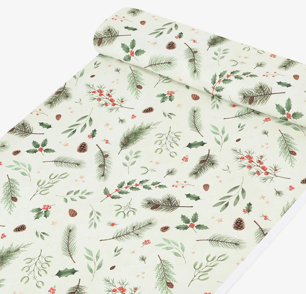 Goldea teflon szövet terítőknek - téli ágacskák 160 cm