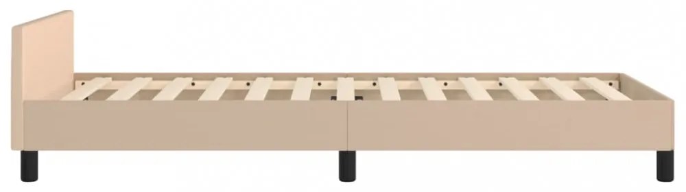 kávészínű ágykeret fejtámlával matrac nélkül 90x190 cm