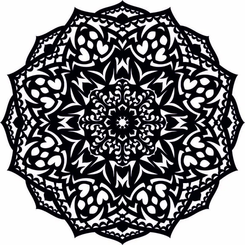 Fából készült mandala a falon - CIRCEL