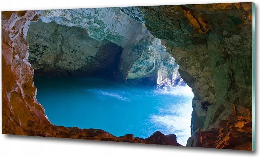 Fotó üveg kép Híd az erdőben ősz 125x50