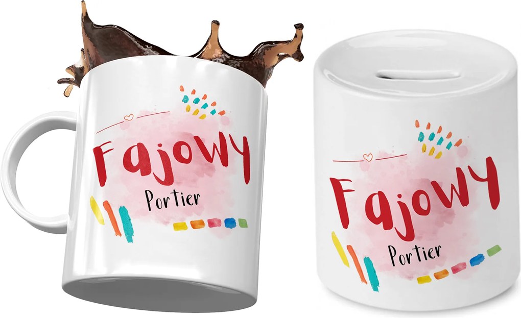 Portásnak Bögre Ajándék persely szett fényképes nyomtatással