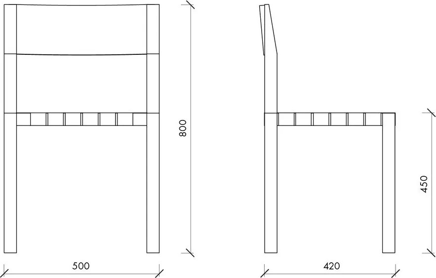 Natúr színű tölgyfa rakásolható étkezőszék Toli – noo.ma