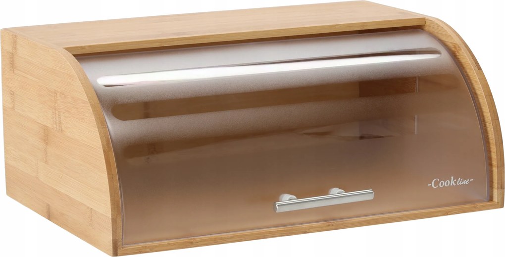 Bambusz Kenyértartó Műanyag Fedéllel 41 × 28 × 17 CM Nigella