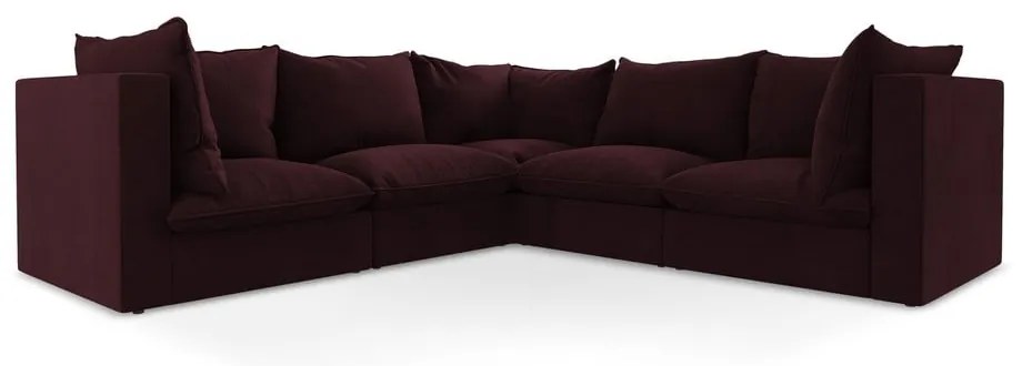 Borvörös sarokkanapé Manao – Makamii