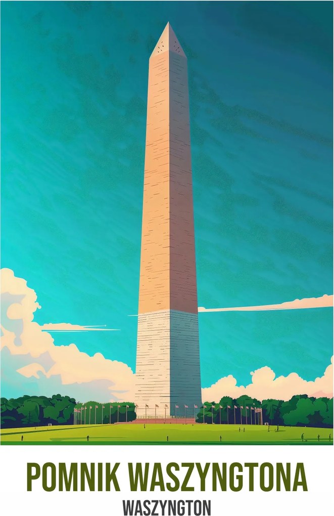 Poszter 39,5x55cm Washington emlékmű