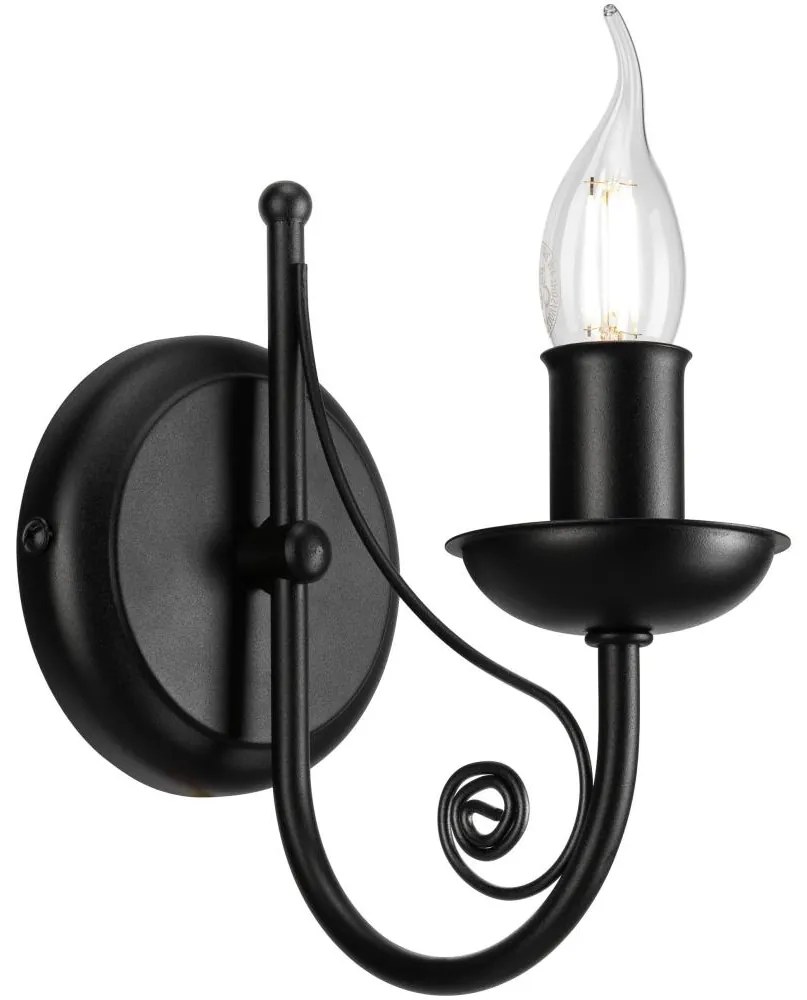 Lamkur Fali lámpa DONATO 1xE14/40W/230V fekete KM-1.29/CZARNY MAT