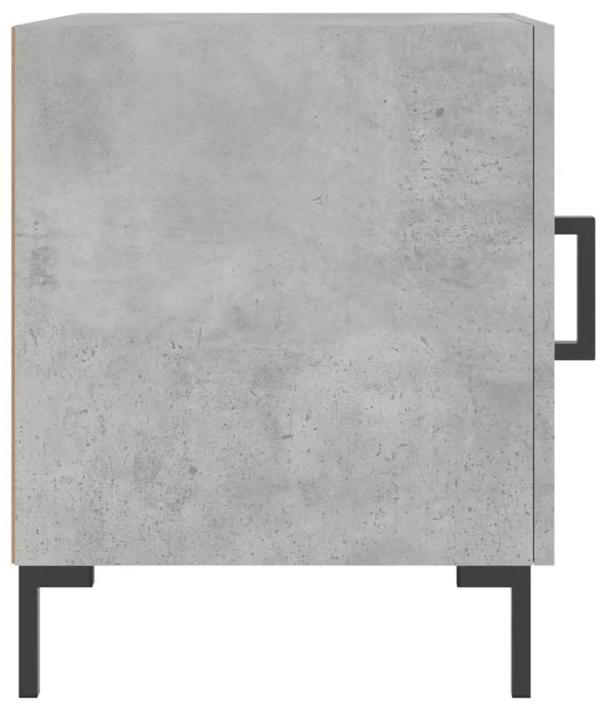 2 db betonszürke szerelt fa éjjeliszekrény 40 x 40 x 50 cm