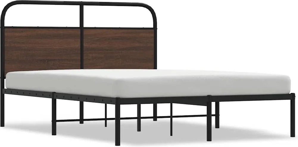 vidaXL ágykeret matrac nélkül 120x200 cm barna tölgyfa műfa
