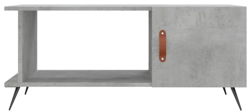 Betonszürke szerelt fa dohányzóasztal 90 x 50 x 40 cm