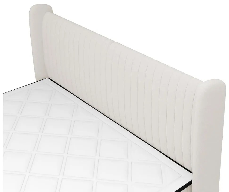 Kontinentális franciaágy 180 cm Dalmo 180 (ágyráccsal) (tárolóhellyel) (fehér + fekete). Akció -15%. 1099657