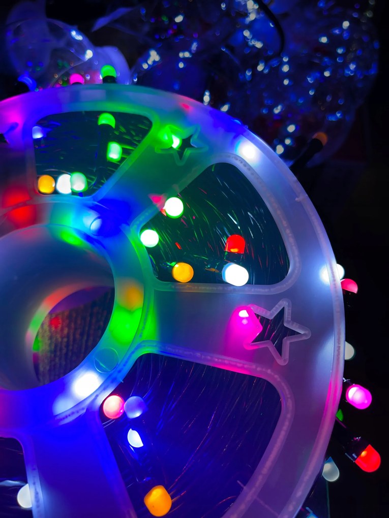 Karácsonyfa Fényfüzér 250 Led Gyöngyház 50M Színes