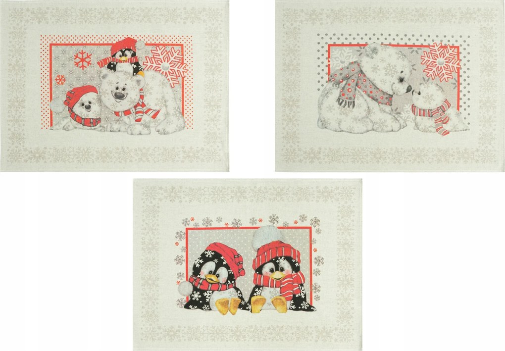 3 db-os 100% Len lenvászon konyharuha szett