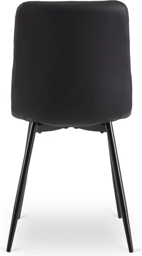 Szék fekete színben, műbőr kárpittal DALVIN