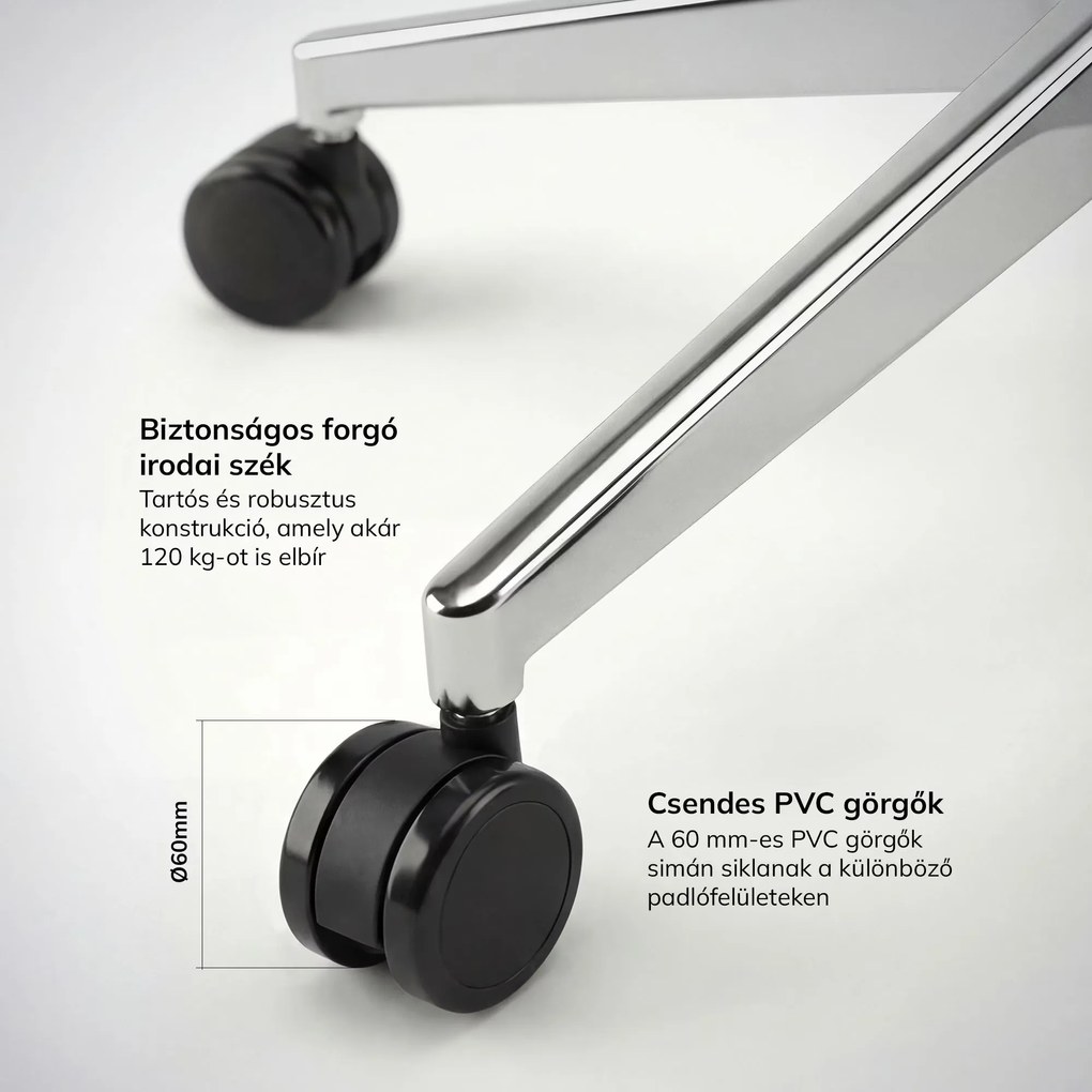 Ergonomikus hálós irodai szék sötétszürke AXIS