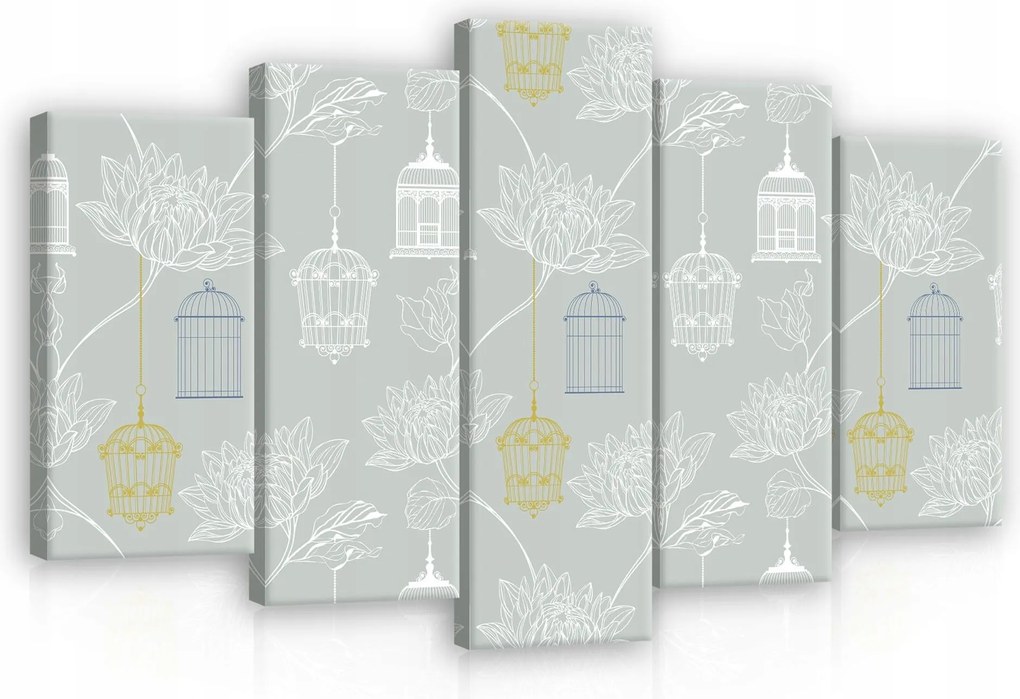 Vászonkép 100x60 Könnyűség finomság virágok minimalizmus pasztell színek nyugalom